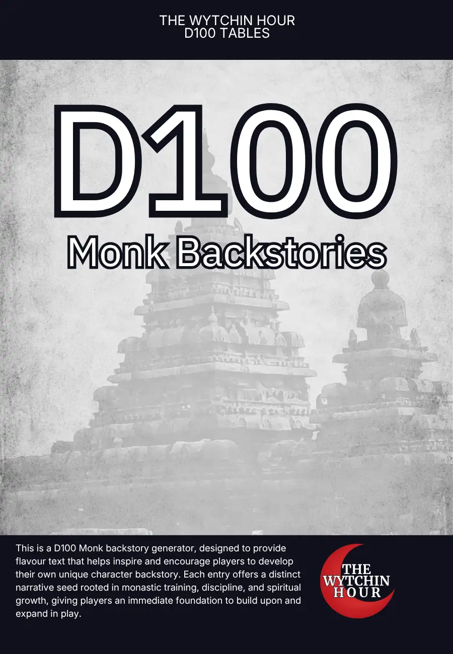 D100 Monk Backstories