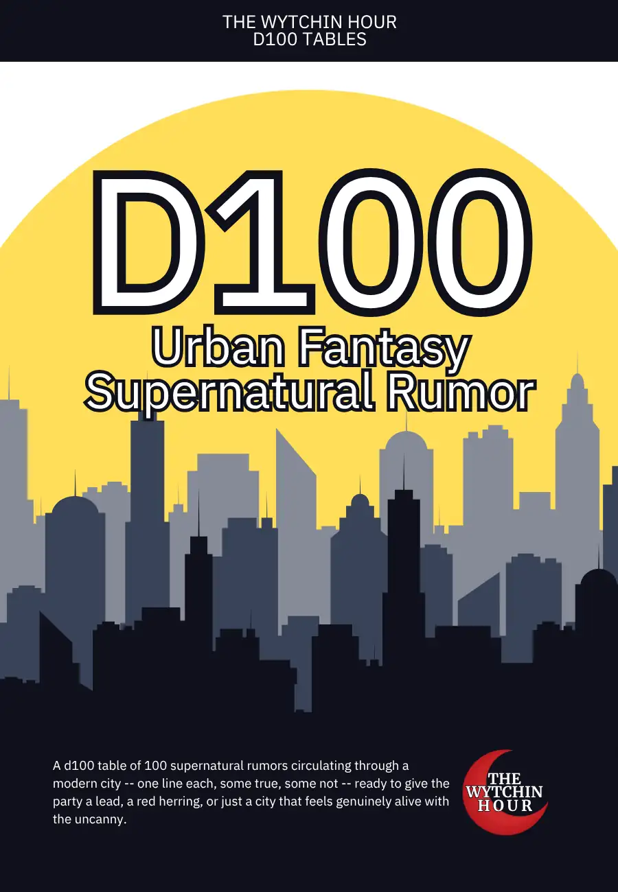 Urban Fantasy Supernatural Rumors