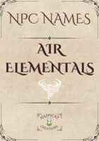 Air Elemental NPC Name and Image Collection