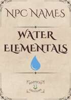 Water Elemental NPC Name and Image Collection