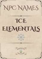 Ice Elemental NPC Name and Image Collection