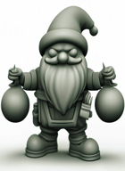 Gnome with Bombs Miniature (STL File)