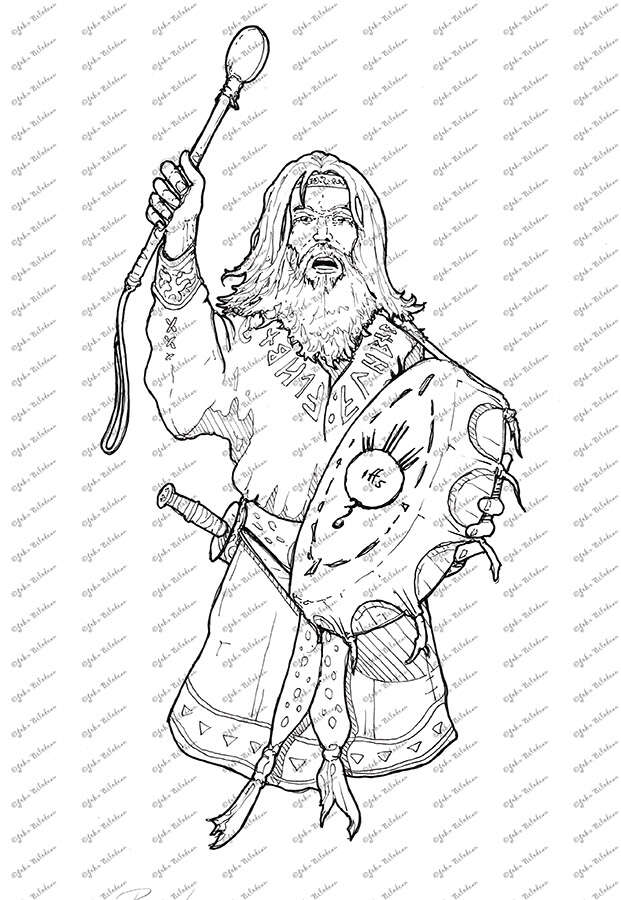 Bard Character Portrait Art - John Bilodeau Stock Art | DriveThruRPG