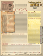The Good, The Bad, and The Savage Character Sheet