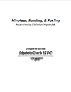 Minotaur, Ramling, & Foxling Ancestries for Shadowdark RPG