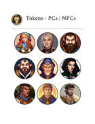 Bunch of PC and NPC tokens