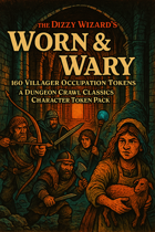 Worn & Wary: 160 Villager Occupation Tokens for DCC