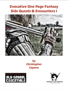Evocative One Page Fantasy Side Quests and Encounters I