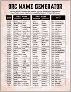ORC NAME GENERATOR