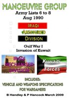 Manoeuvre Group Invasion of Kuwaite Gulf War I (1991) Lists 6 to 8