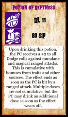 sellswords and spellslingers potions cards deck