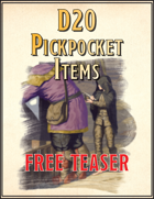 d20 Pickpocket Items - A Free Teaser