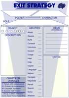 EXIT STRATEGY: Fillable Character Sheet (PDF)