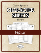 Class-Specific Character Sheets for 5e: Fighter