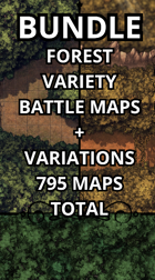 Forest Variety Bundle - Battle Maps 5x5-Pack + Variations 795 Maps Total Vol 4