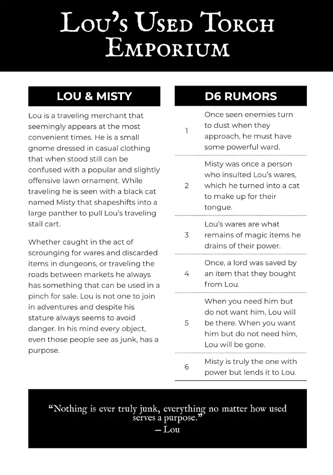 Lou's Used Torch Emporium