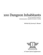 100 Dungeon Inhabitants