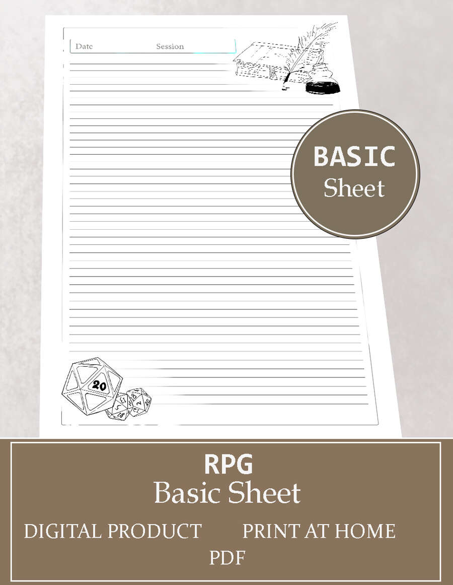 Journal page #1 basic sheet