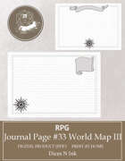 Journal page #34 world map III Hexagonal