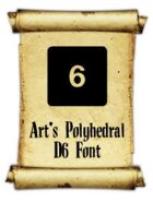 Art's Polyhedral Dice D6 Font