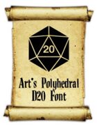 Art's Polyhedral Dice D20 Font