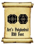 Art's Polyhedral Dice D30 Font