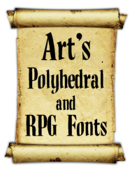Polyhedral and RPG Fonts
