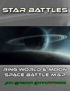 Star Battles: Ring World and Moon Space Battle Map (VTT)