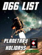 d66 Planetary Holidays