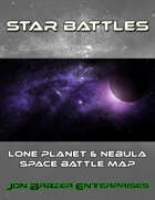 Star Battles: Lone Planet & Nebula Space Battle Map (VTT)