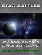 Star Battles: Icy Rogue World Space Battle Map (VTT)