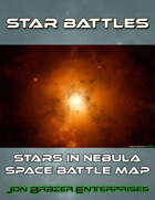 Star Battles: Stars in Nebula Space Battle Map (VTT)
