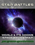 Star Battles: World and Its Moons Space Battle Map (VTT)