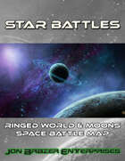 Star Battles: Ringed World with Moons Space Battle Map (VTT)