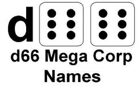 d66 Mega Corp Names