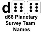 d66 Planetary Survey Team Names
