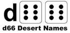 d66 Desert Names