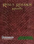 Riyal's Research: Haunts (PFRPG)