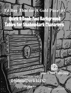 Quick & Dead: Fast Background Tables for Shadowdark Characters