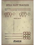 Spell Slot Tracker for Dungeons & Dragons (Fillable & Printable PDF)