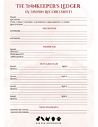 The Innkeeper's Ledger: A Tavern Record Sheet