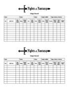 Fights of Fantasy Magic Record & Spell Reference
