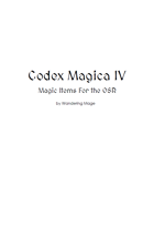 Codex Magica IV - New Magic Items for OSR and Shadowdark