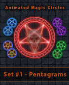 Animated Magic Summoning Circles Set #1 - Pentagrams