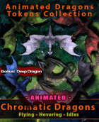 Animated Dragons Top-Down Tokens - Chromatic Dragons