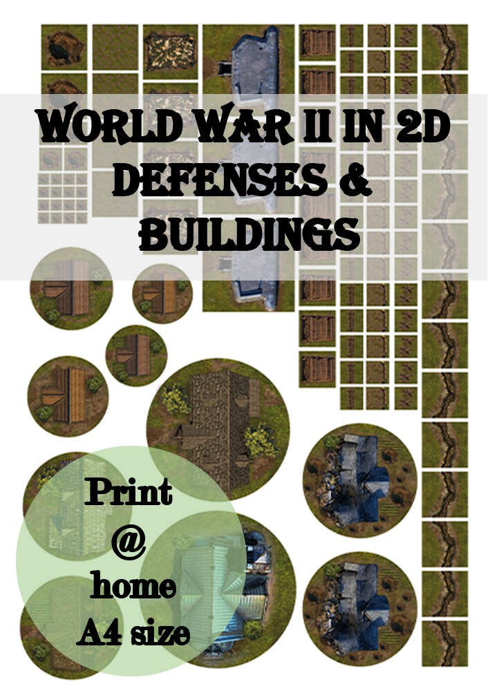 Print @ Home: World War in 2D - Defenses & Buildings (15mm)