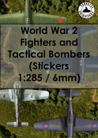 World War 2 Fighters and Tactical Bombers (Stickers 1:285 / 6mm)