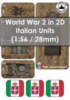 World War 2 in 2D Italian Units 1:56 (28 mm)