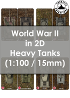 World War 2 in 2D Heavy Tanks 1:100 (15 mm)