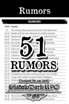 51 Rumors for Shadowdark